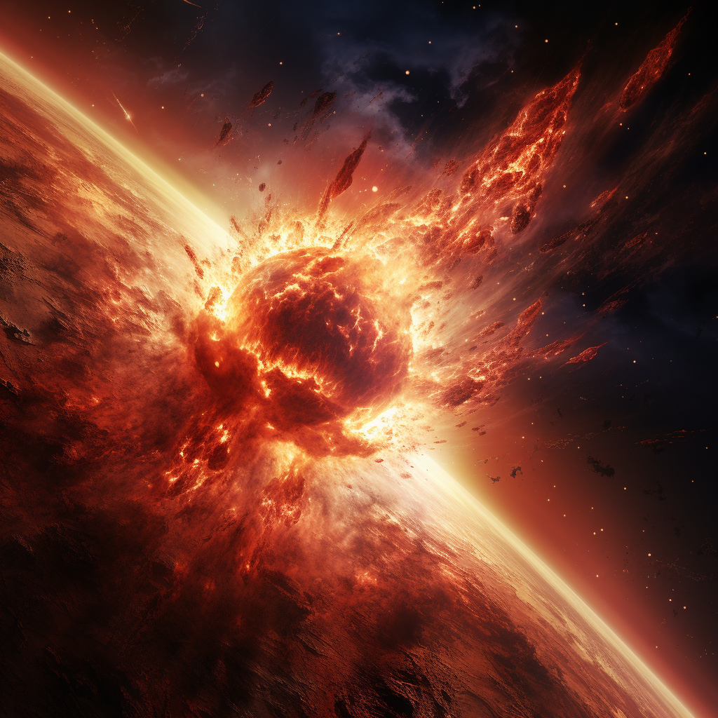 AI generated image of coronal mass ejection